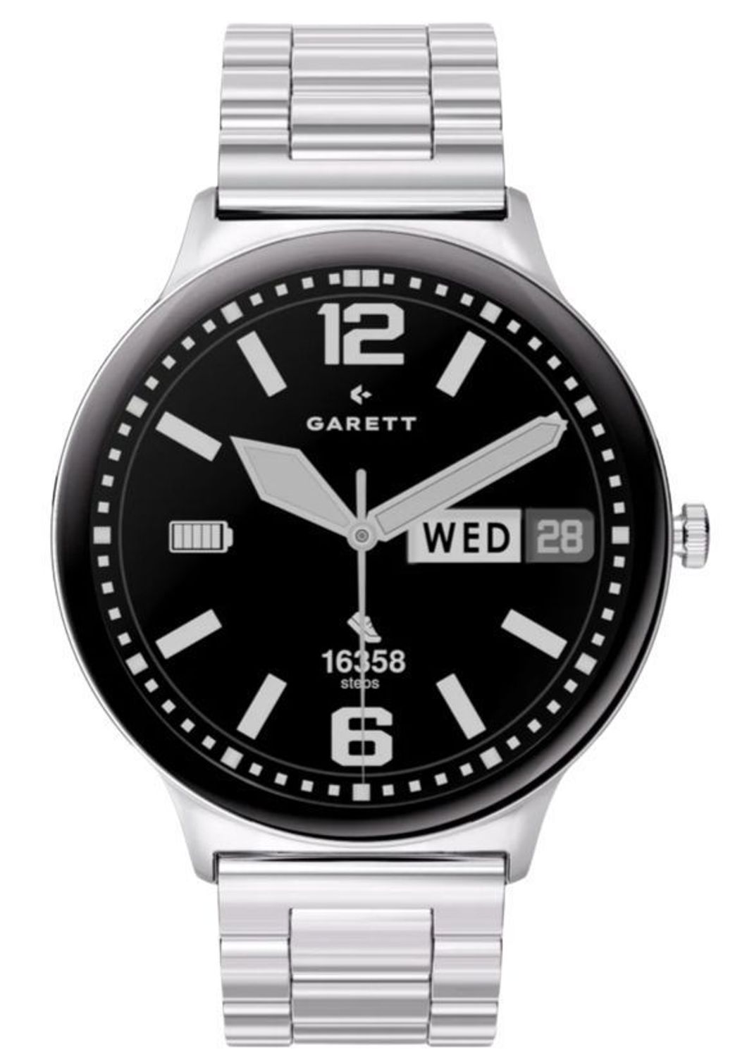 Smartwatch męski Garett Quantum Glow srebrny stalowy AMOLED 1,43″ + pasek skórzany (4).jpg